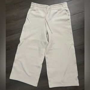 Lululemon Cream Wide-Leg Sweatpants
